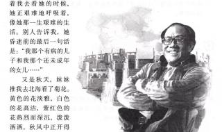 秋天的怀念写作背景